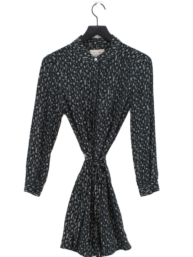 Aubin & Wills Women's Midi Dress UK 10 Grey 100% Silk
