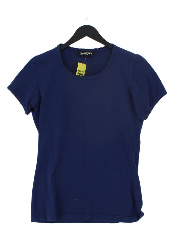Cacharel Women's T-Shirt S Blue Cotton with Elastane