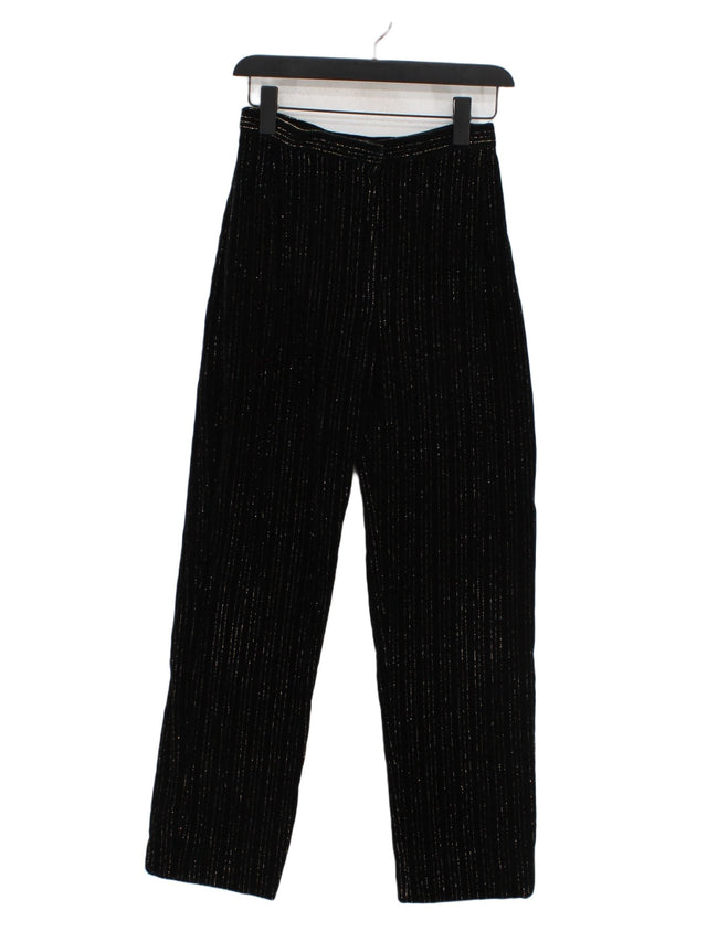 Country Casuals Women's Suit Trousers UK 16 Black Cotton with Other, Viscose