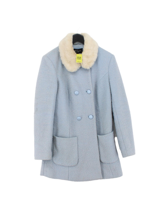 Covent Garden Women's Coat UK 14 Blue Polyester with Acrylic, Wool