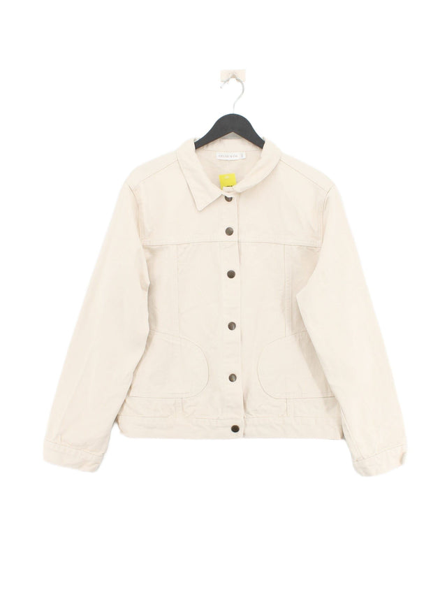 Celtic & Co Women's Jacket UK 14 Cream 100% Cotton
