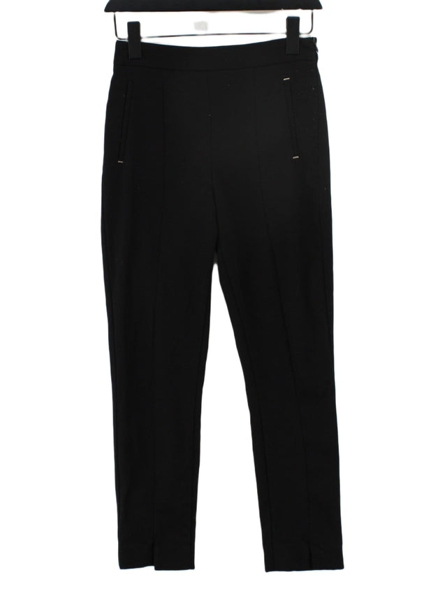 Zara Women's Suit Trousers XS Black Polyester with Elastane, Viscose