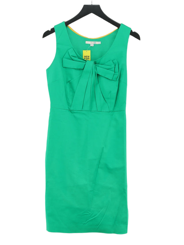 Boden Women's Midi Dress UK 12 Green Cotton with Elastane