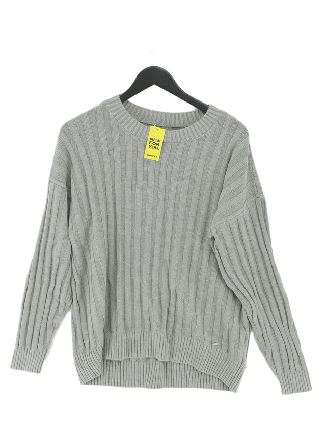 Hollister Men's Jumper M Grey Acrylic with Cotton