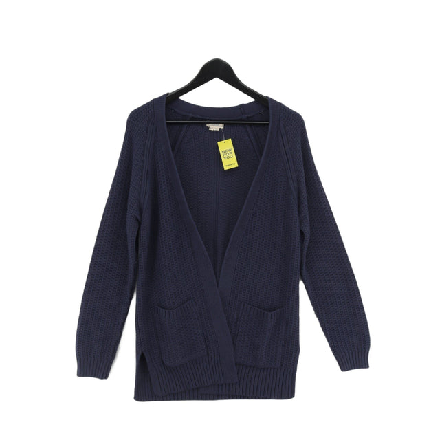 FatFace Women's Cardigan UK 8 Blue Viscose with Acrylic