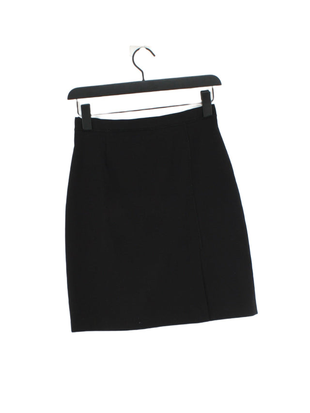 NW3 Women's Midi Skirt UK 8 Black Wool with Polyamide, Polyester