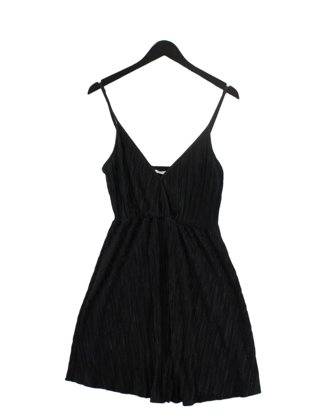 Pull&Bear Women's Midi Dress M Black 100% Polyester