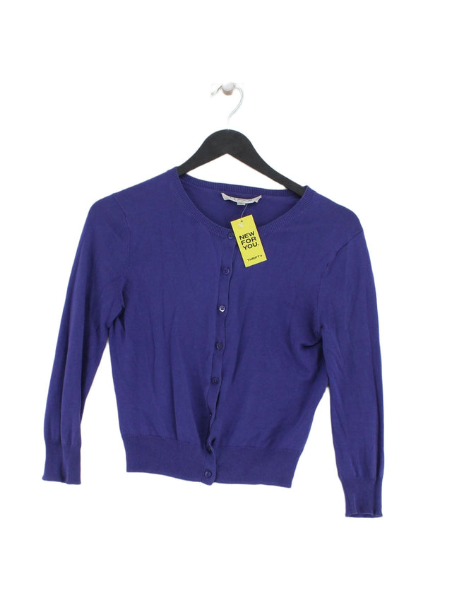 L.K. Bennett Women's Cardigan XS Purple Cotton with Silk