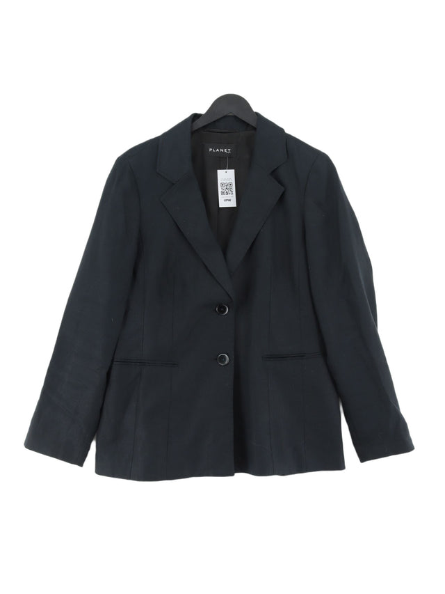 Planet Women's Blazer UK 12 Blue 100% Polyester