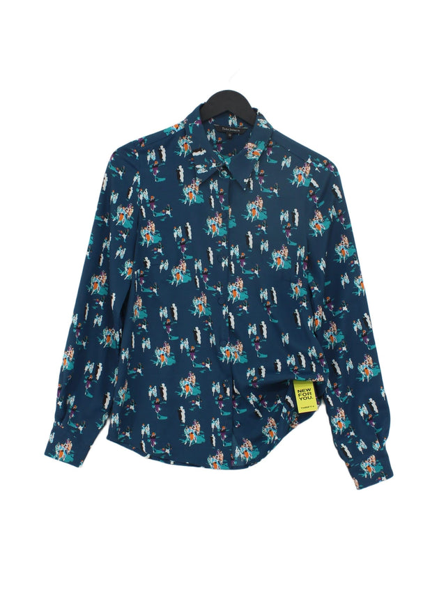 Tara Jarmon Women's Shirt UK 8 Blue 100% Polyester