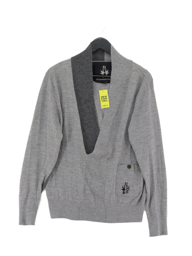 Bolongaro Trevor Men's Jumper XL Grey 100% Wool