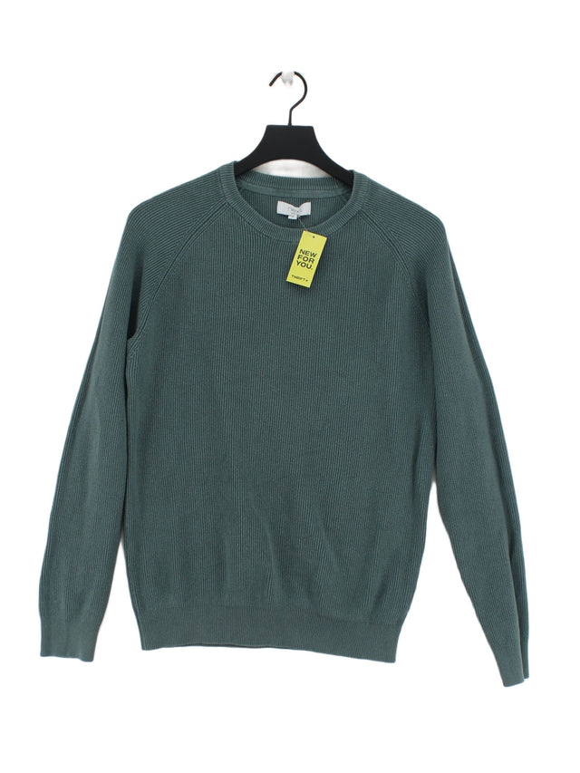 Next Men's Jumper M Green Cotton with Nylon