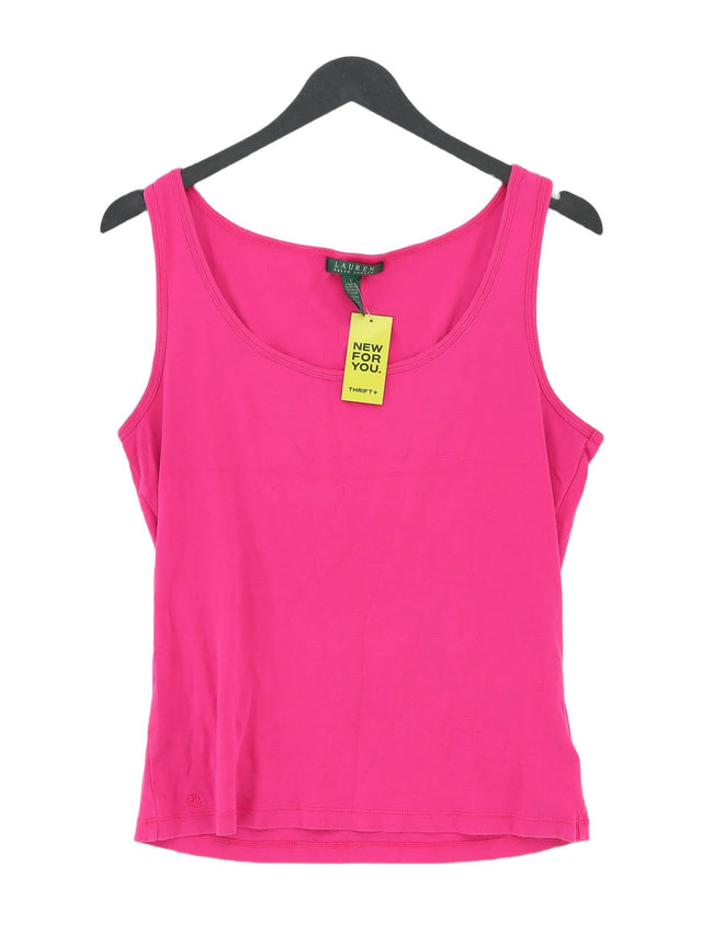 Ralph Lauren Women's T-Shirt L Pink 100% Cotton