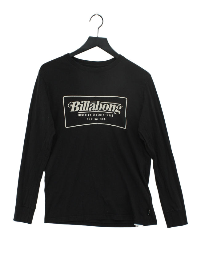 Billabong Men's T-Shirt S Black 100% Cotton