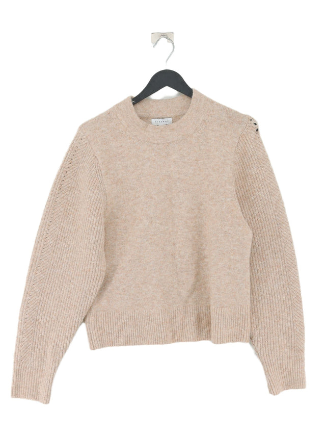 Topshop Women's Jumper M Brown Polyester with Acrylic, Elastane, Nylon, Wool