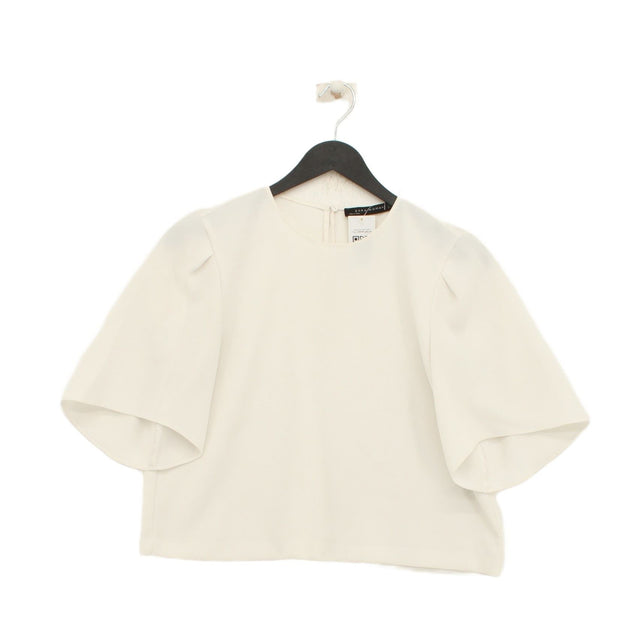 Zara Women's Top S White 100% Polyester