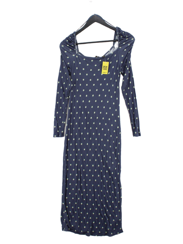 Ted Baker Women's Maxi Dress UK 10 Blue 100% Viscose