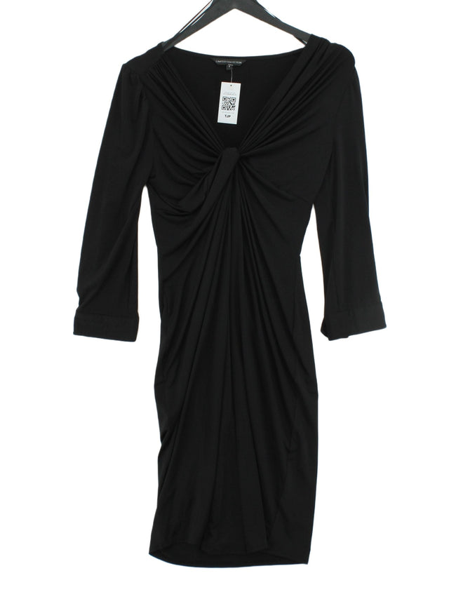 Limited Collection Women's Midi Dress UK 8 Black Polyester with Elastane