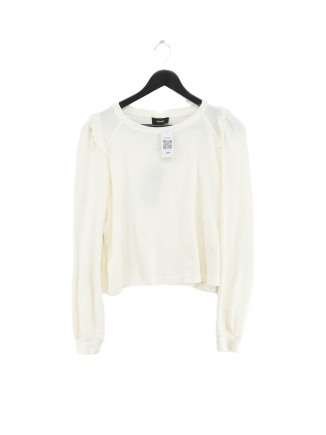 ME+EM Women's Jumper UK 14 Cream Cotton with Elastane