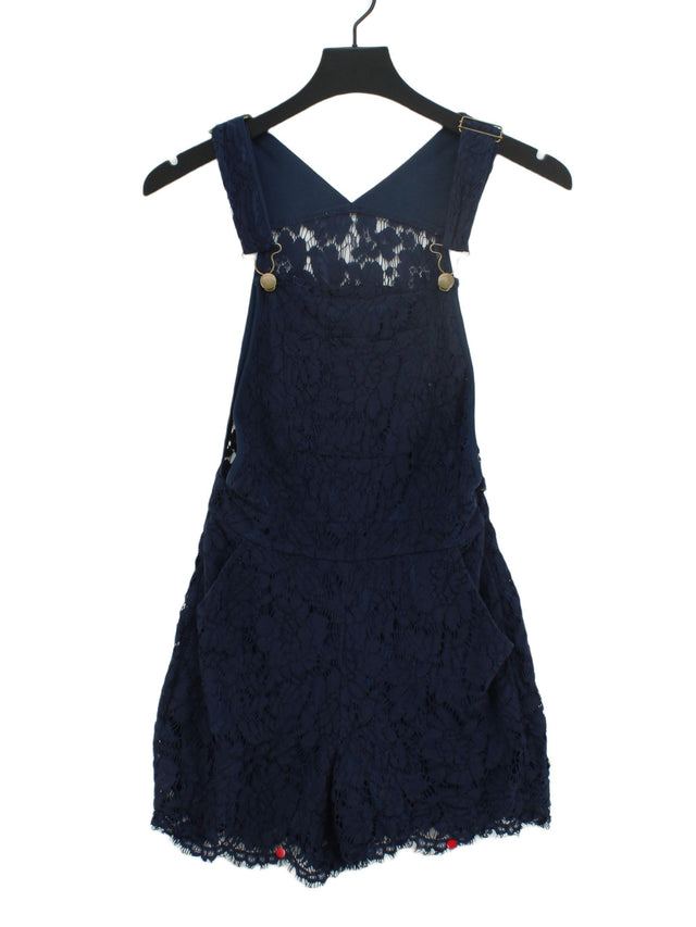 Vero Moda Women's Playsuit XS Blue Cotton with Nylon, Polyester, Viscose