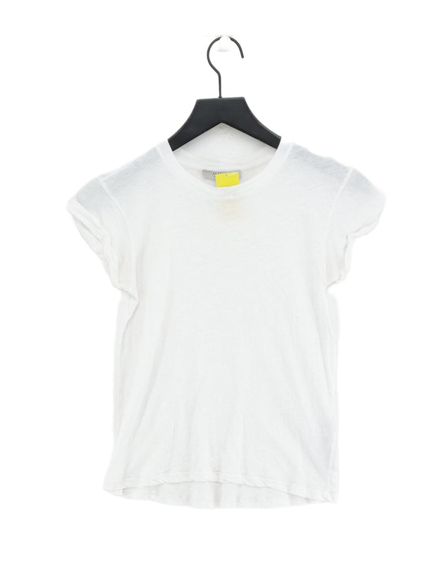 AllSaints Women's T-Shirt UK 4 White 100% Cotton