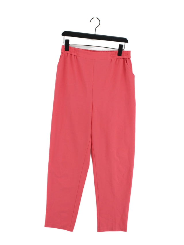 Asos Women's Trousers UK 12 Pink Elastane with Polyester