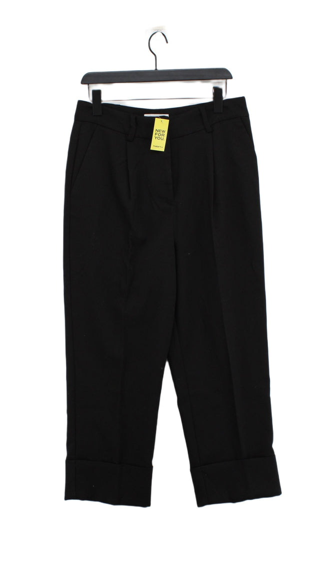 MNG Women's Suit Trousers UK 14 Black Polyester with Viscose