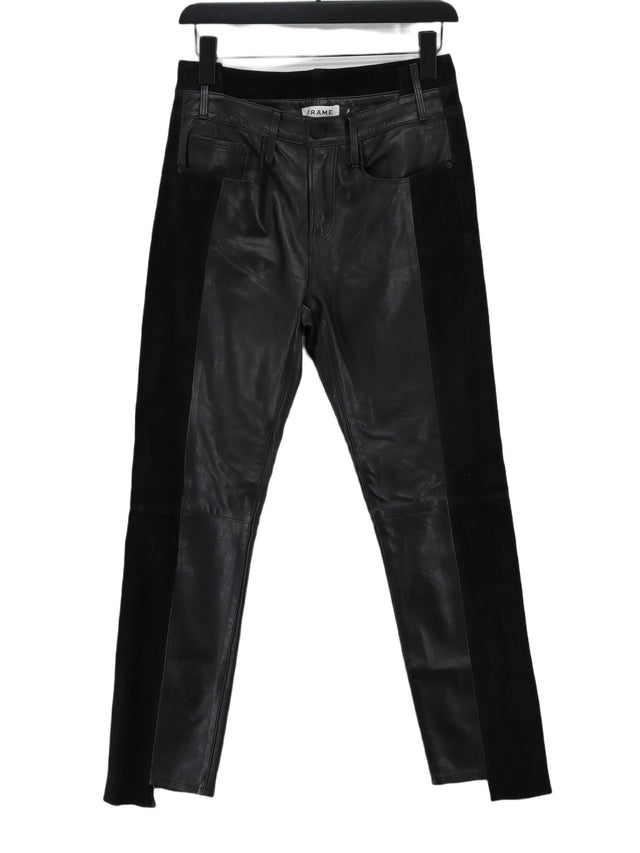 Frame Denim Women's Suit Trousers W 26 in Black 100% Other