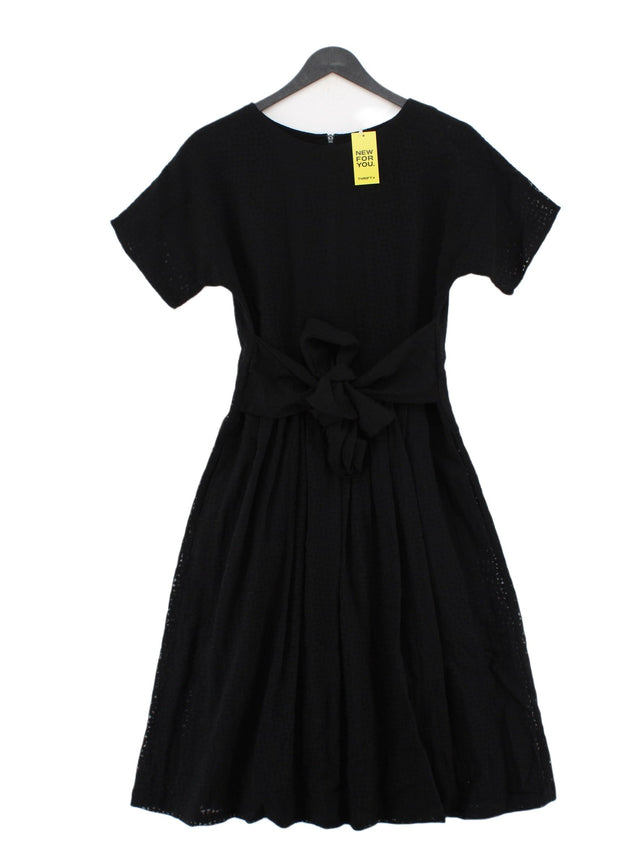 Oliver Bonas Women's Maxi Dress UK 10 Black Viscose with Polyamide