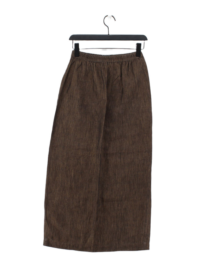 OSKA Women's Maxi Skirt S Brown 100% Linen