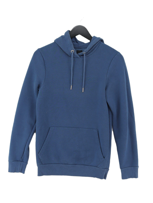 River Island Men's Hoodie XS Blue Cotton with Polyester