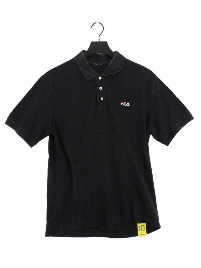 Fila Men's Polo M Black 100% Cotton