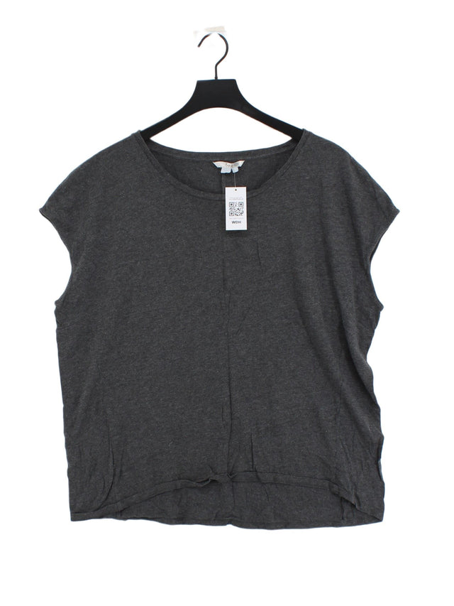 Boden Women's T-Shirt UK 16 Grey Lyocell Modal with Cotton