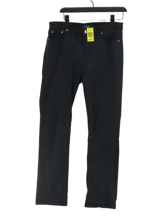 Ralph Lauren Women's Jeans UK 10 Black Cotton with Elastane, Polyester, Viscose