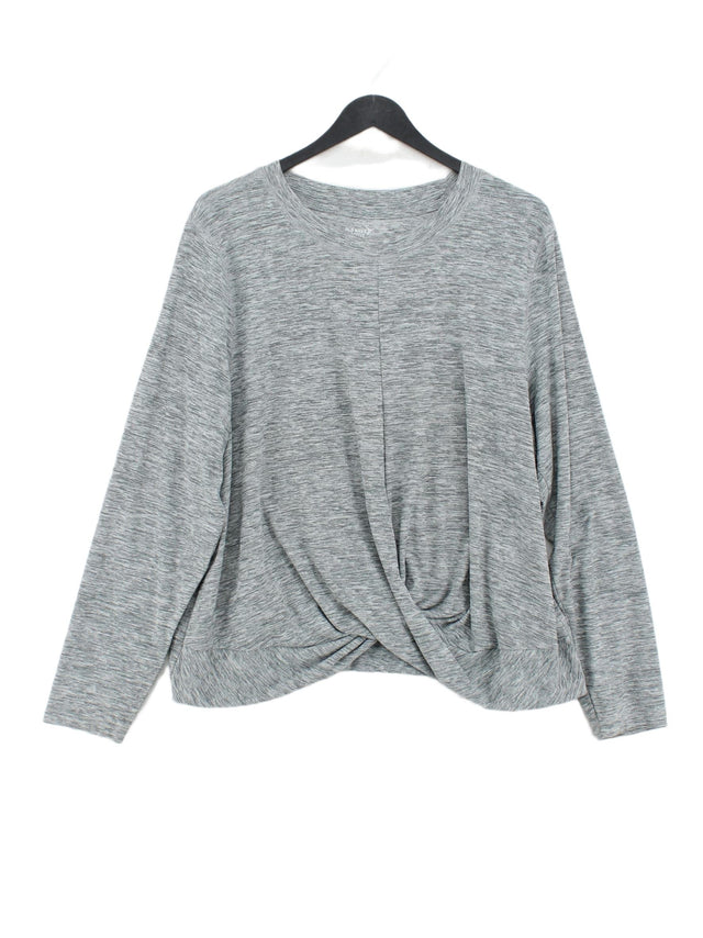 Old Navy Women's Top XXL Grey Polyester with Elastane