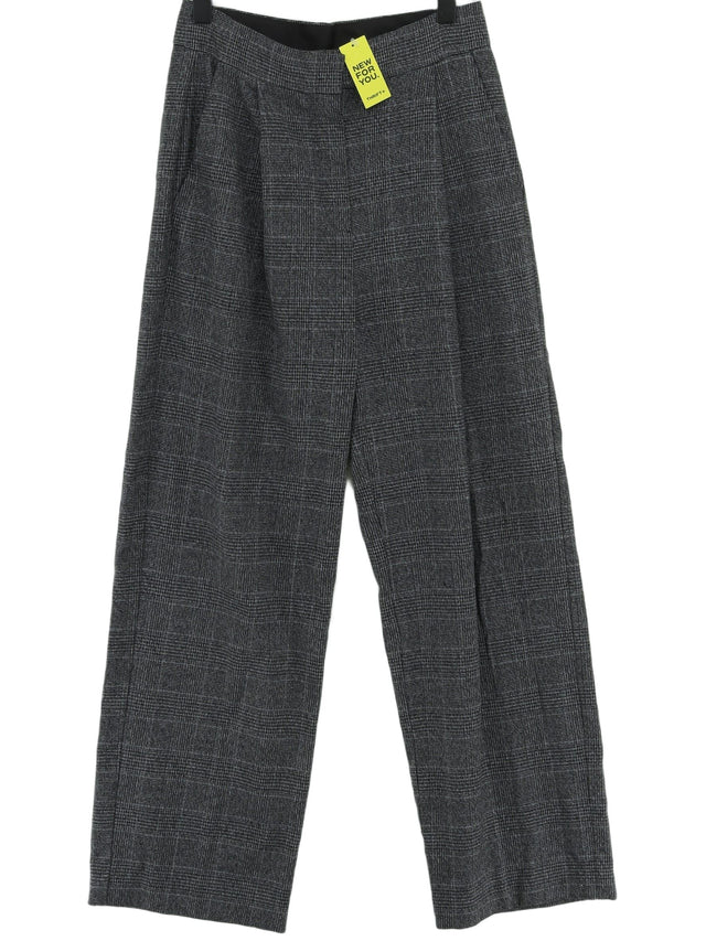 Mango Women's Suit Trousers UK 8 Grey Polyester with Elastane, Viscose