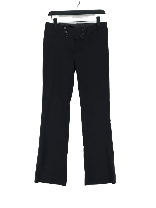 New Look Women's Trousers UK 10 Black Viscose with Elastane, Nylon