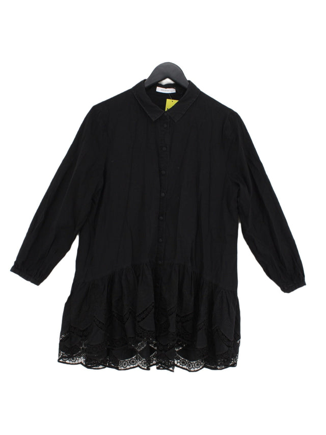 Reserved Women's Shirt UK 14 Black 100% Cotton