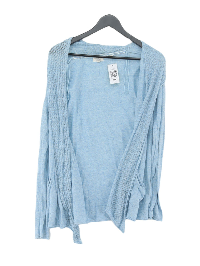 FatFace Women's Cardigan UK 10 Blue 100% Cotton