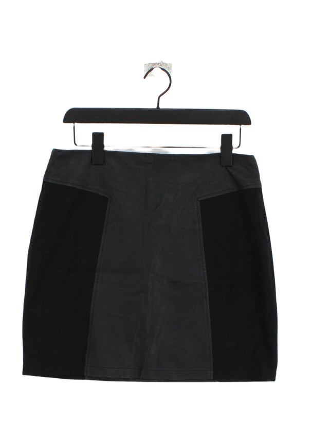 Oasis Women's Mini Skirt UK 12 Black Other with Polyester, Viscose