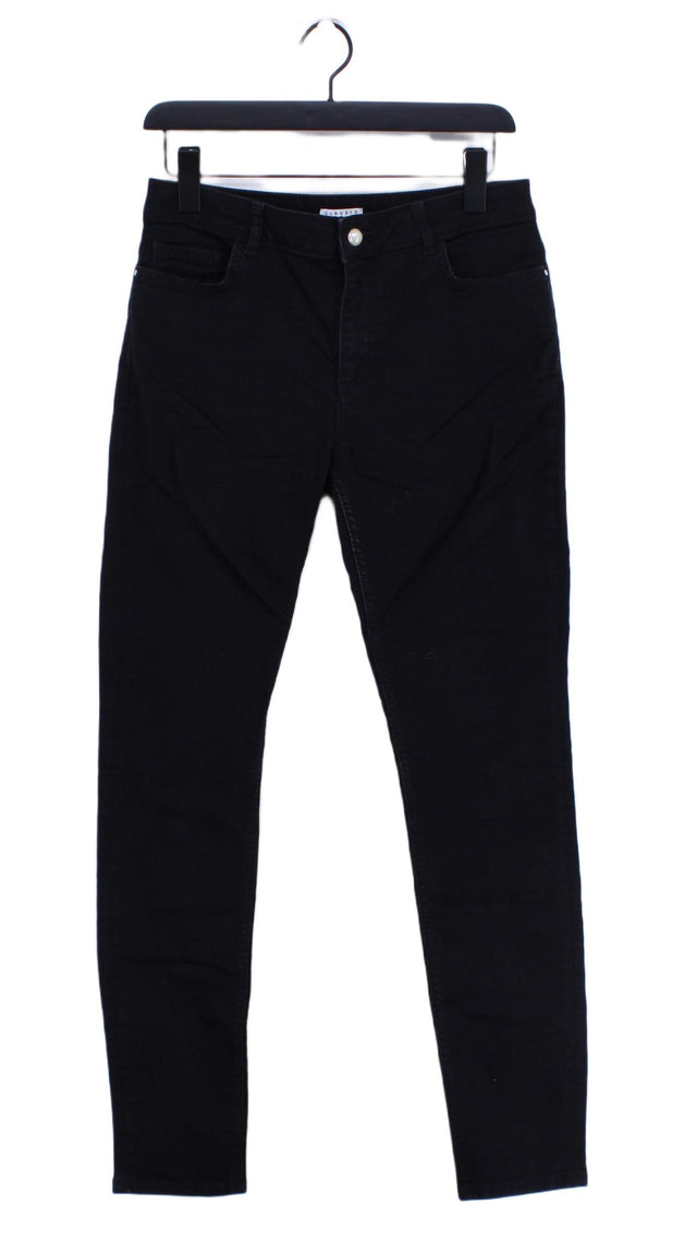Claudie Pierlot Women's Jeans UK 12 Black Cotton with Elastane, Polyester