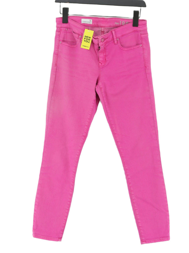 Gap Women's Jeans UK 10 Pink Cotton with Elastane, Polyester