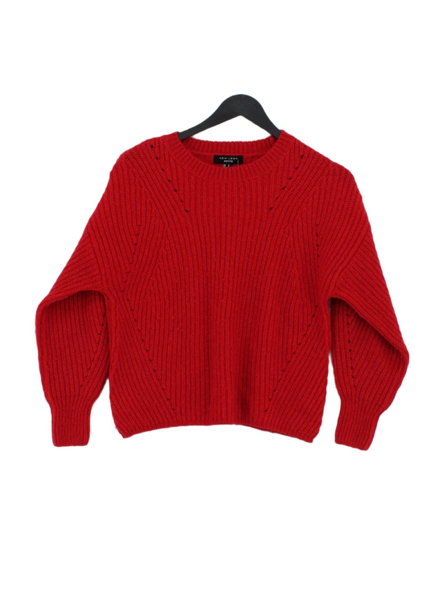 New Look Women's Jumper S Red Acrylic with Nylon