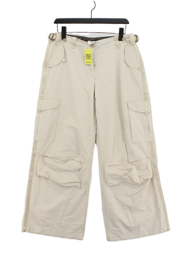 Next Women's Trousers UK 14 Tan 100% Cotton