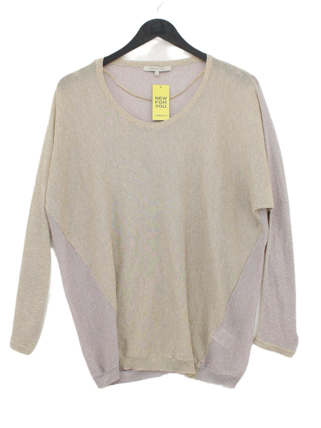 Gerard Darel Women's Top S Gold Viscose with Polyamide, Polyester