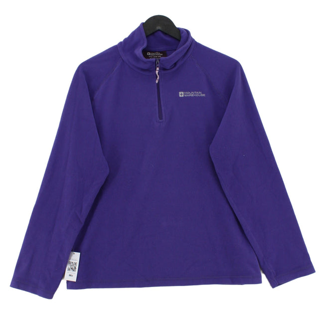 Mountain Warehouse Women's Hoodie UK 12 Purple 100% Polyester
