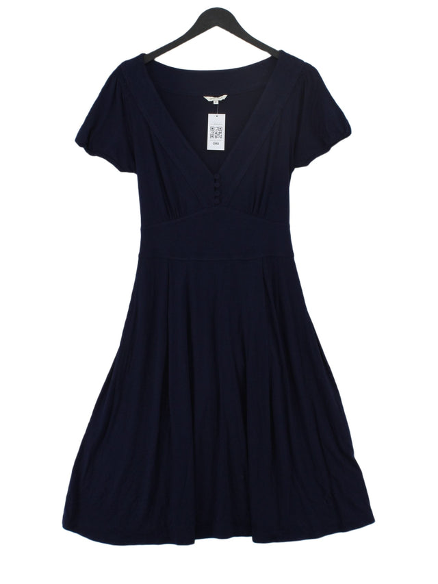 KEW Women's Midi Dress UK 12 Blue Viscose with Elastane