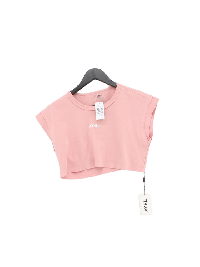 AYBL Women's Top S Pink Cotton with Polyester