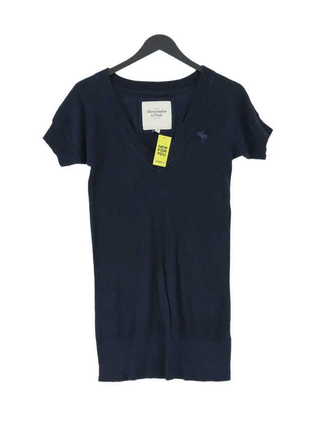 Abercrombie & Fitch Women's Jumper XS Blue Cotton with Lyocell Modal, Silk