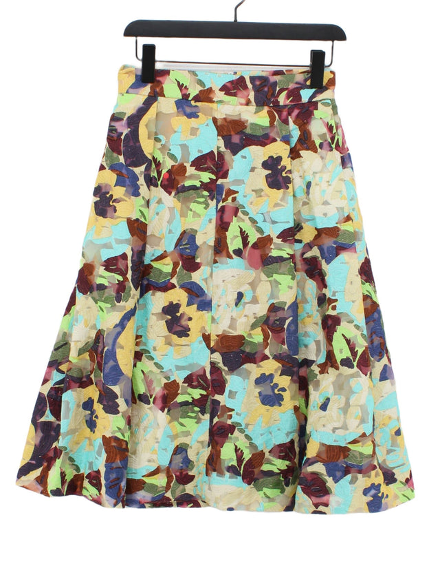 Zara Women's Midi Skirt S Multi 100% Cotton